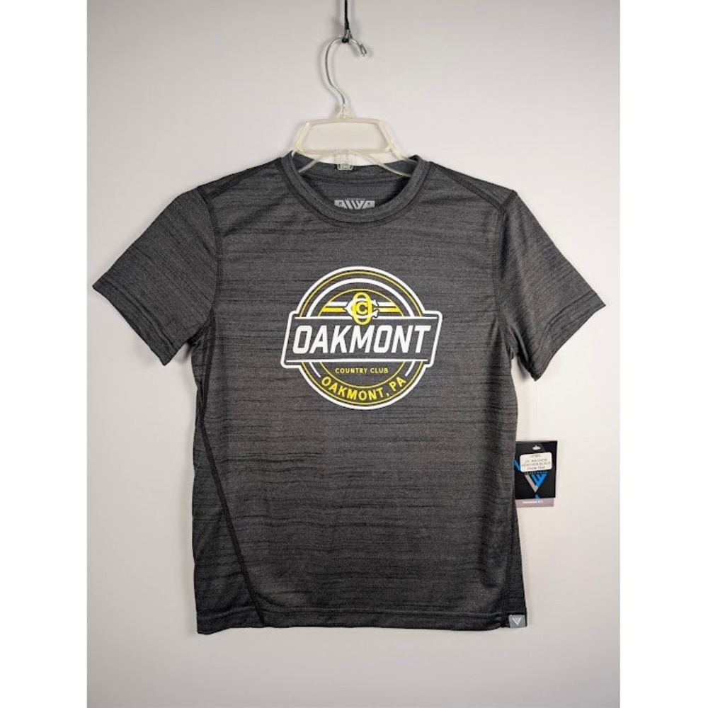 Levelwear Performance T-Shirt Kids M 8/10 Heather Gray Oakmont Country Club NEW